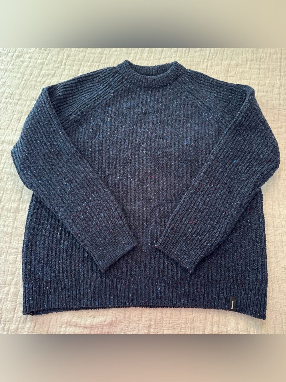 Finisterre Womens Jumper Size 12 100% Pure Merino Wool Navy Sweater